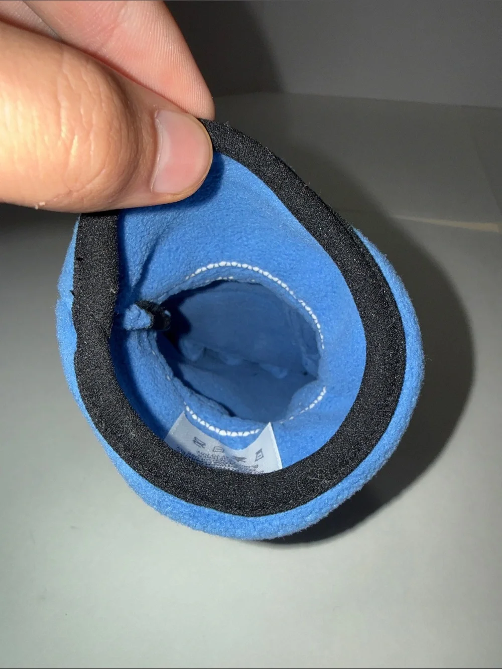 Lands' End Blue Fleece Gloves with Black Trim